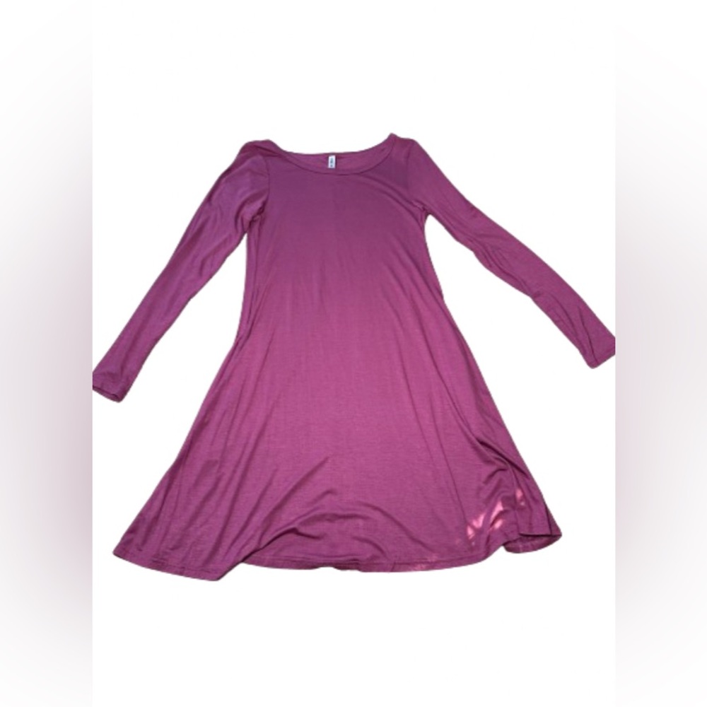 HiMONE long sleeve burgundy dress